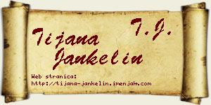 Tijana Jankelin vizit kartica